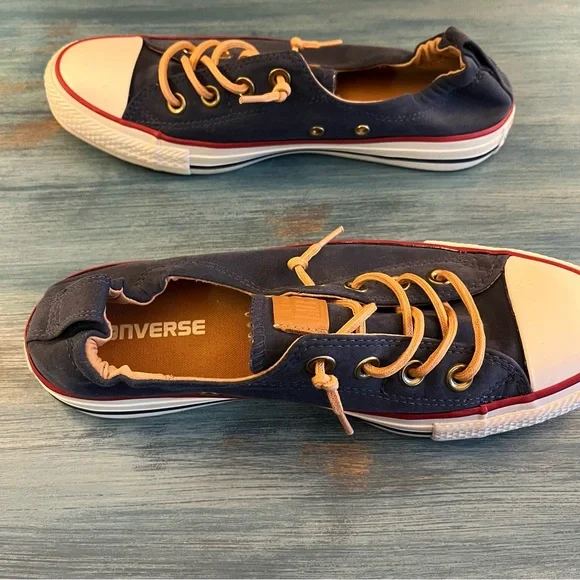 Converse Chuck Taylor All Star Navy Sneakers with Red Trim - Picture 4 of 9